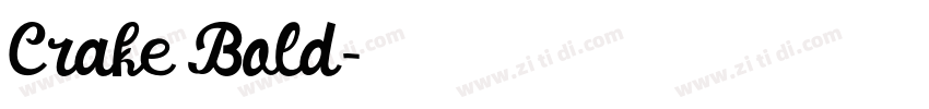 Crake Bold字体转换